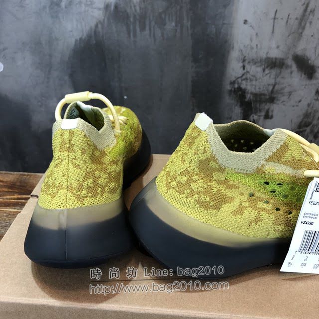 Adidas男女椰子鞋 阿迪達斯椰子380 Adidas Yeezy Boost 380 V3螢光黃  xhn1588